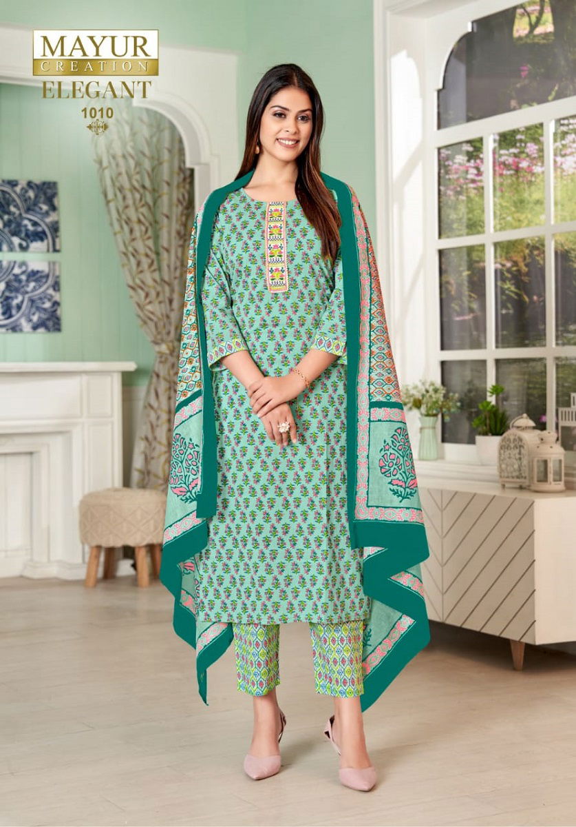 Mayur Elegant Vol 1 Printed Cotton Dress Material Catalog
